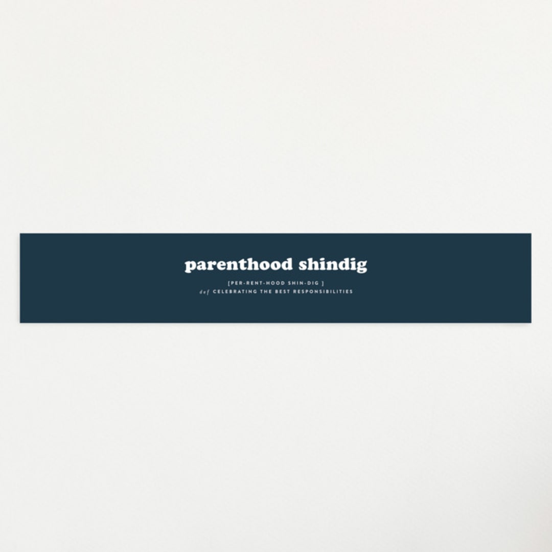 "Tiny Human" - Baby Shower Belly Bands in Whale by Corinne Malesic - Front