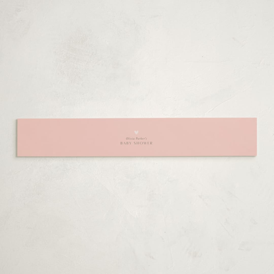 "Pooh and Piglet" - Baby Shower Belly Bands in Blush by Katherine Moynagh - Front