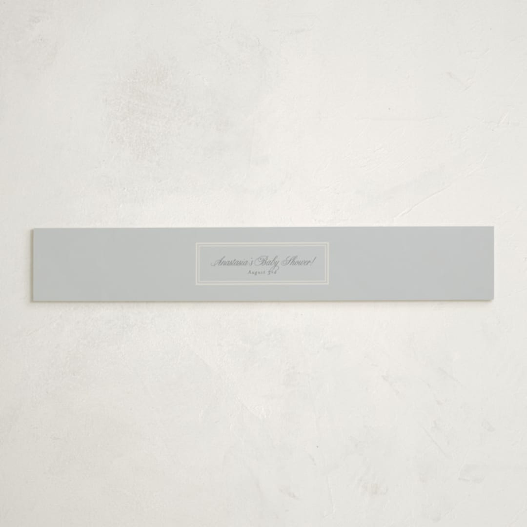 "On Board" - Baby Shower Belly Bands in Fog by Stephanie Hawkes - Front