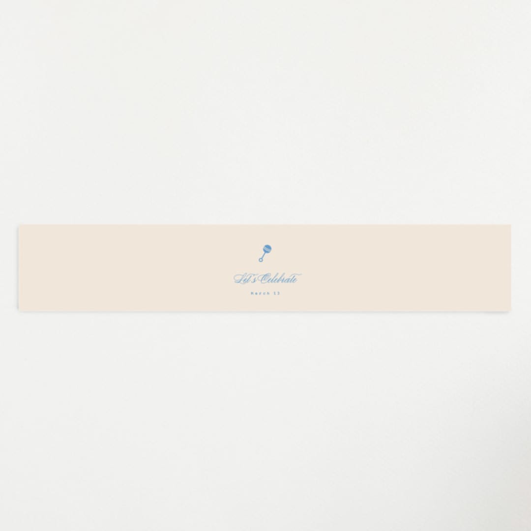 "Classic Start" - Baby Shower Belly Bands in Powder Blue by Carolyn MacLaren - Front