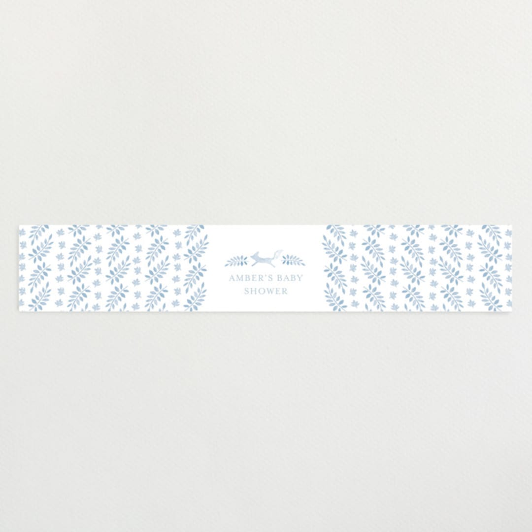 "Foxy Baby Shower" - Baby Shower Belly Bands in Denim by Hallie Fischer - Front