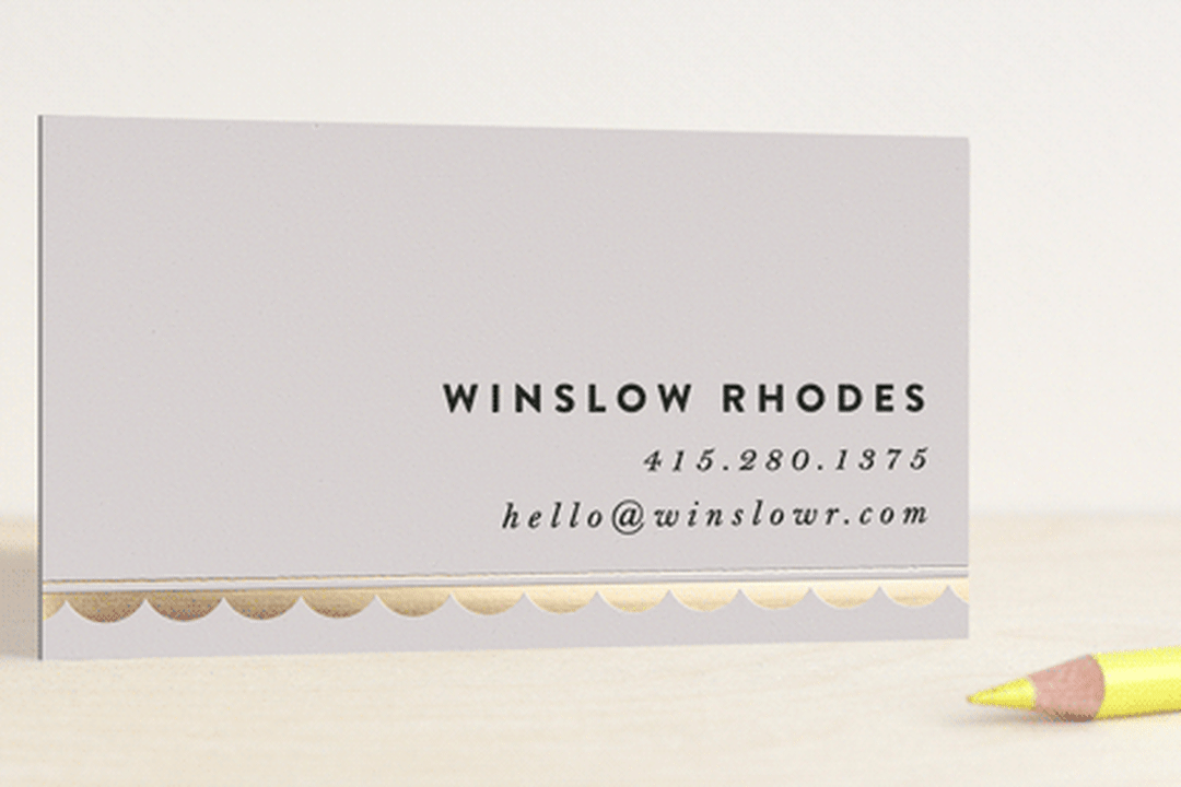"Foiled Swagger" - Business Cards in Gold by A.C.R. - Front