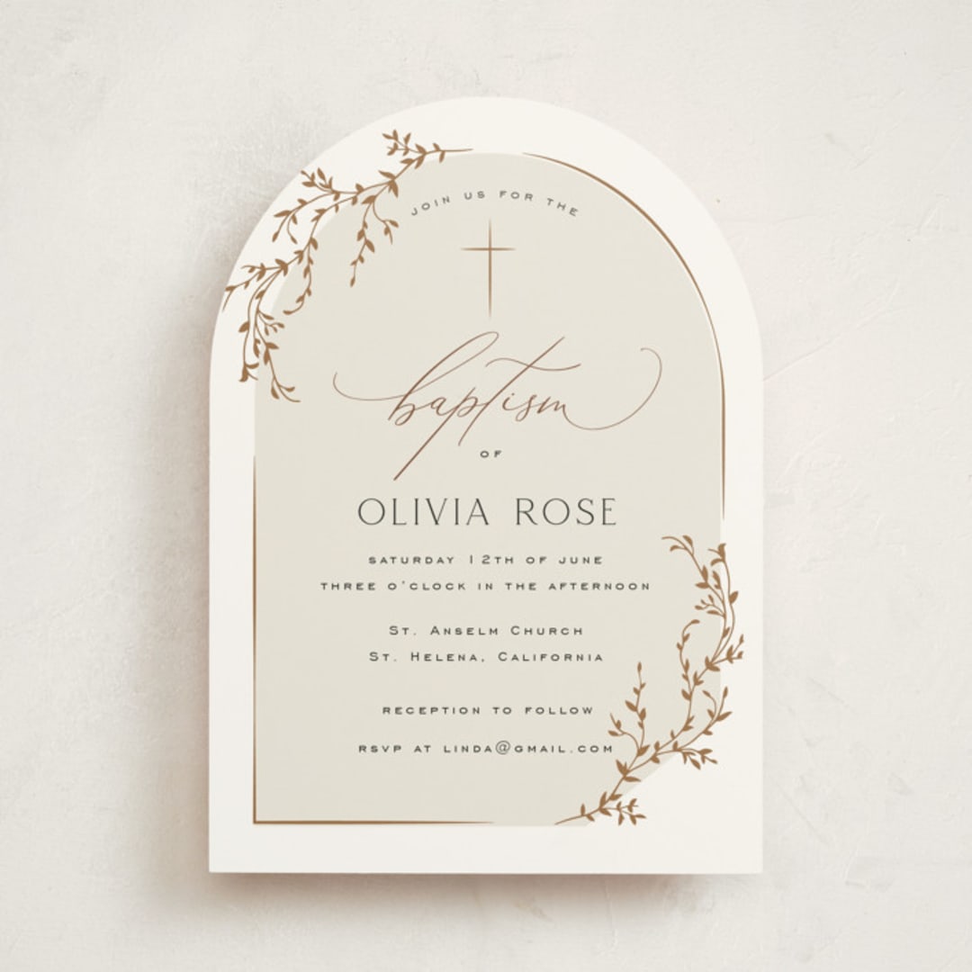 "dashing baptism" - Baptism and Christening Invitations in Buttercup by Benita Crandall - Front