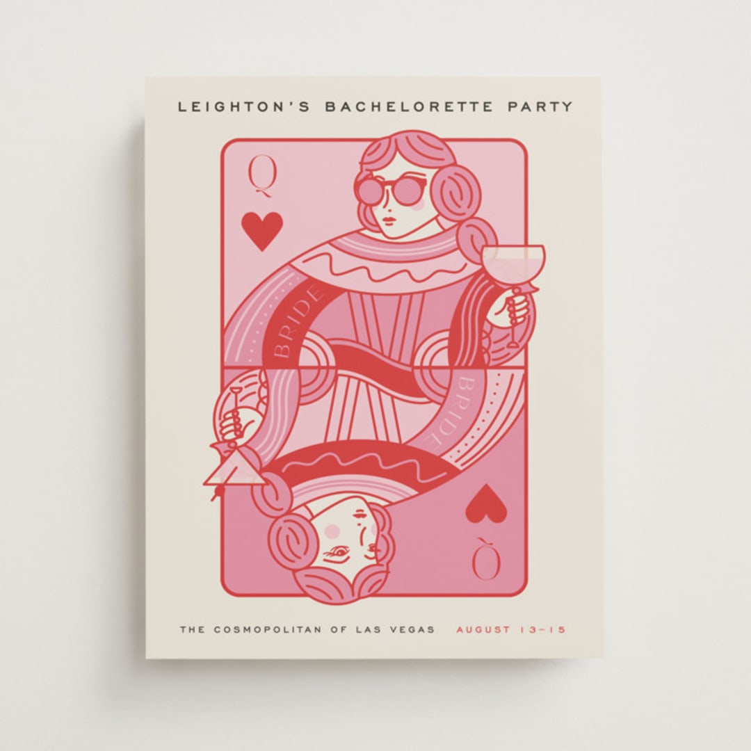 "The Queen" - Wedding Party Signs in Rose by Jenna Holcomb - Front