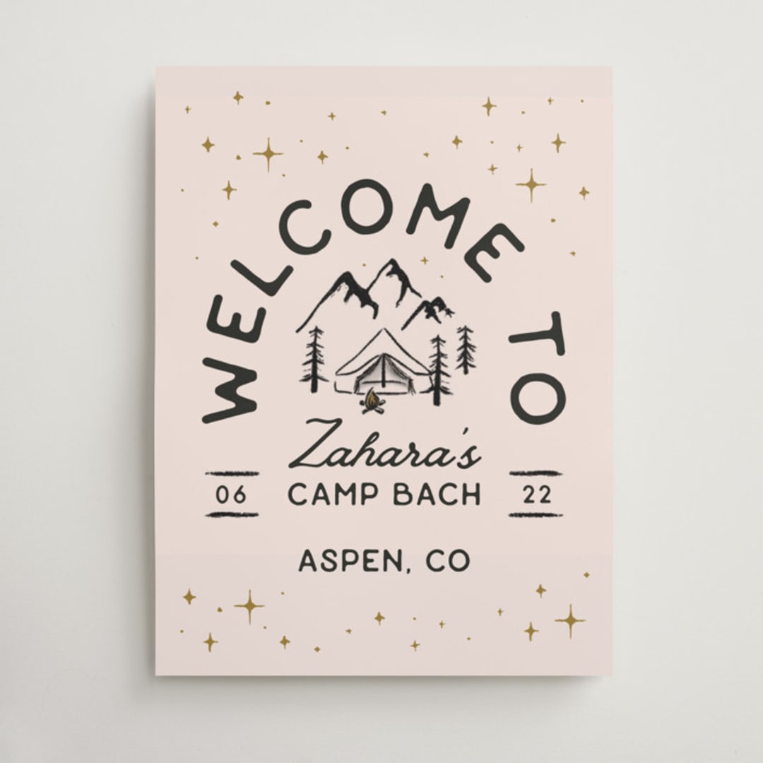 "Girls Gone Wild" - Wedding Party Signs in Champagne by Kelsey Mucci - Front