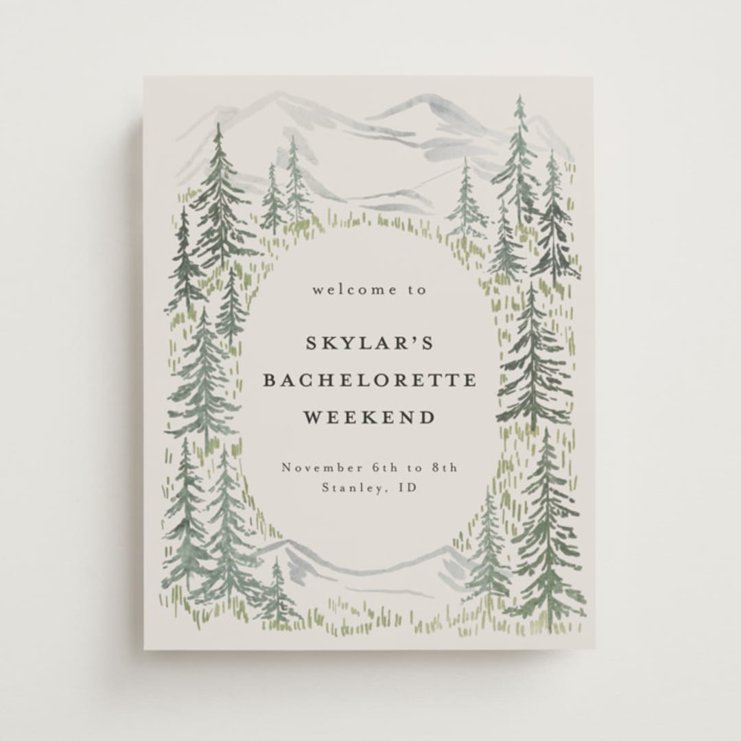 "Paradise" - Wedding Party Signs in Forest by Petra Kern - Front