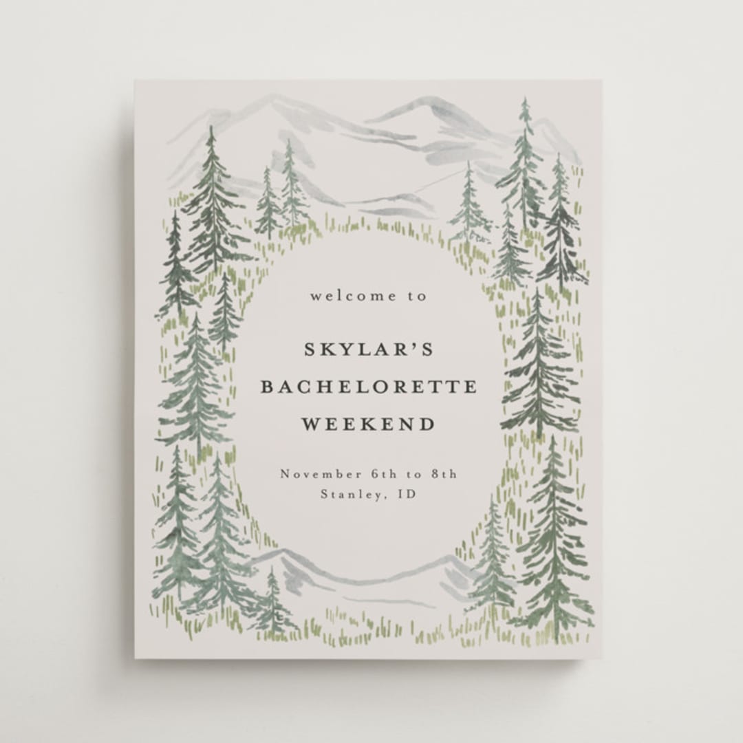 "Paradise" - Wedding Party Signs in Forest by Petra Kern - Front