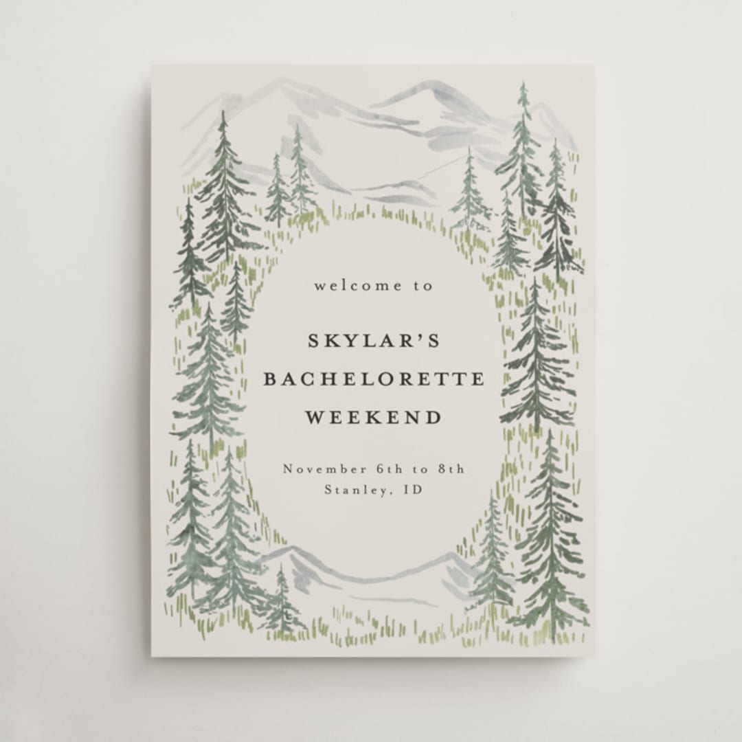 "Paradise" - Wedding Party Signs in Forest by Petra Kern - Front