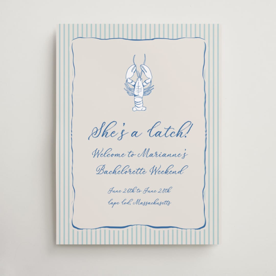 "easide Serenade" - Wedding Party Signs in Marine by Lucrecia Caporale - Front