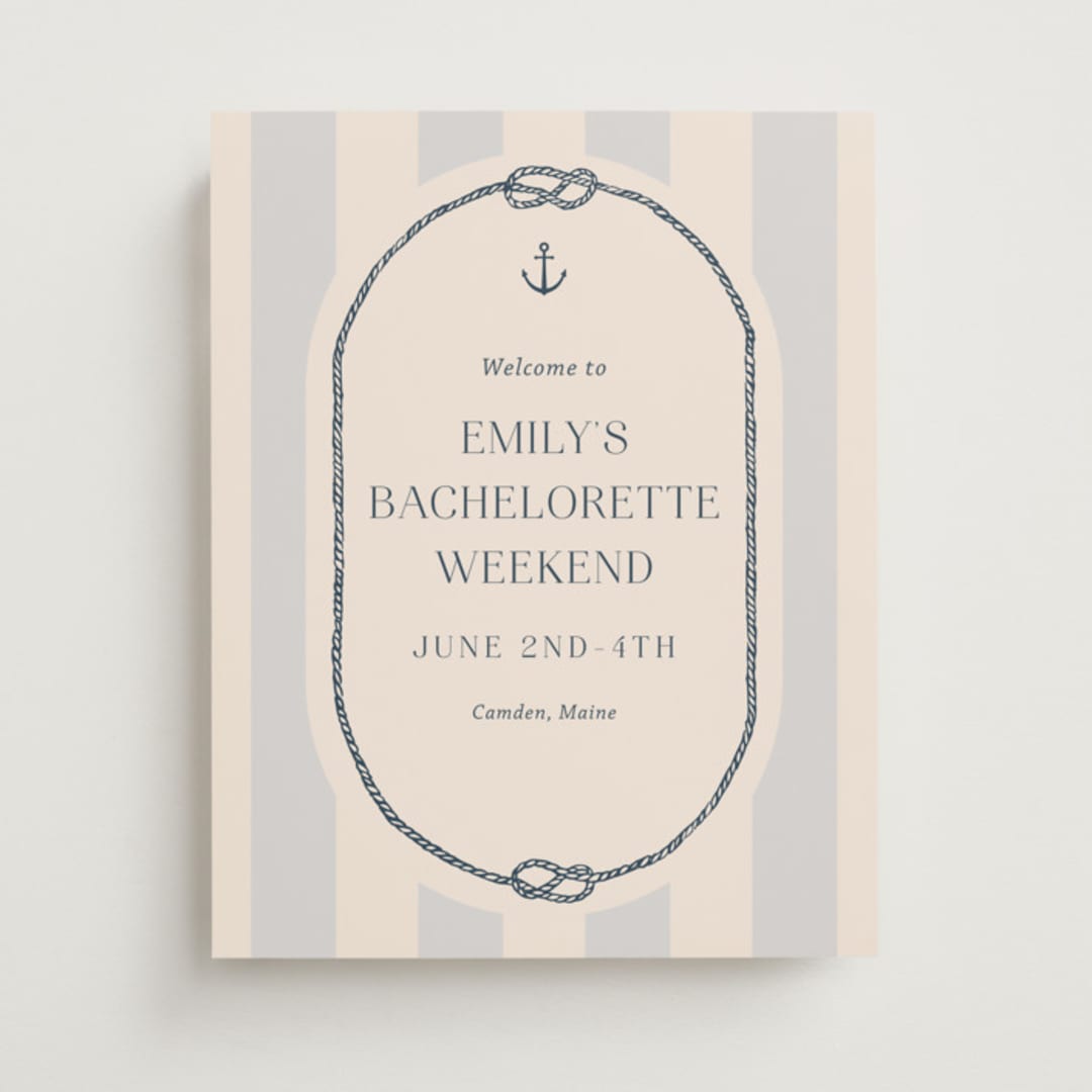 "nautical nuptials" - Wedding Party Signs in Sea Breeze by Rebecca Durflinger - Front
