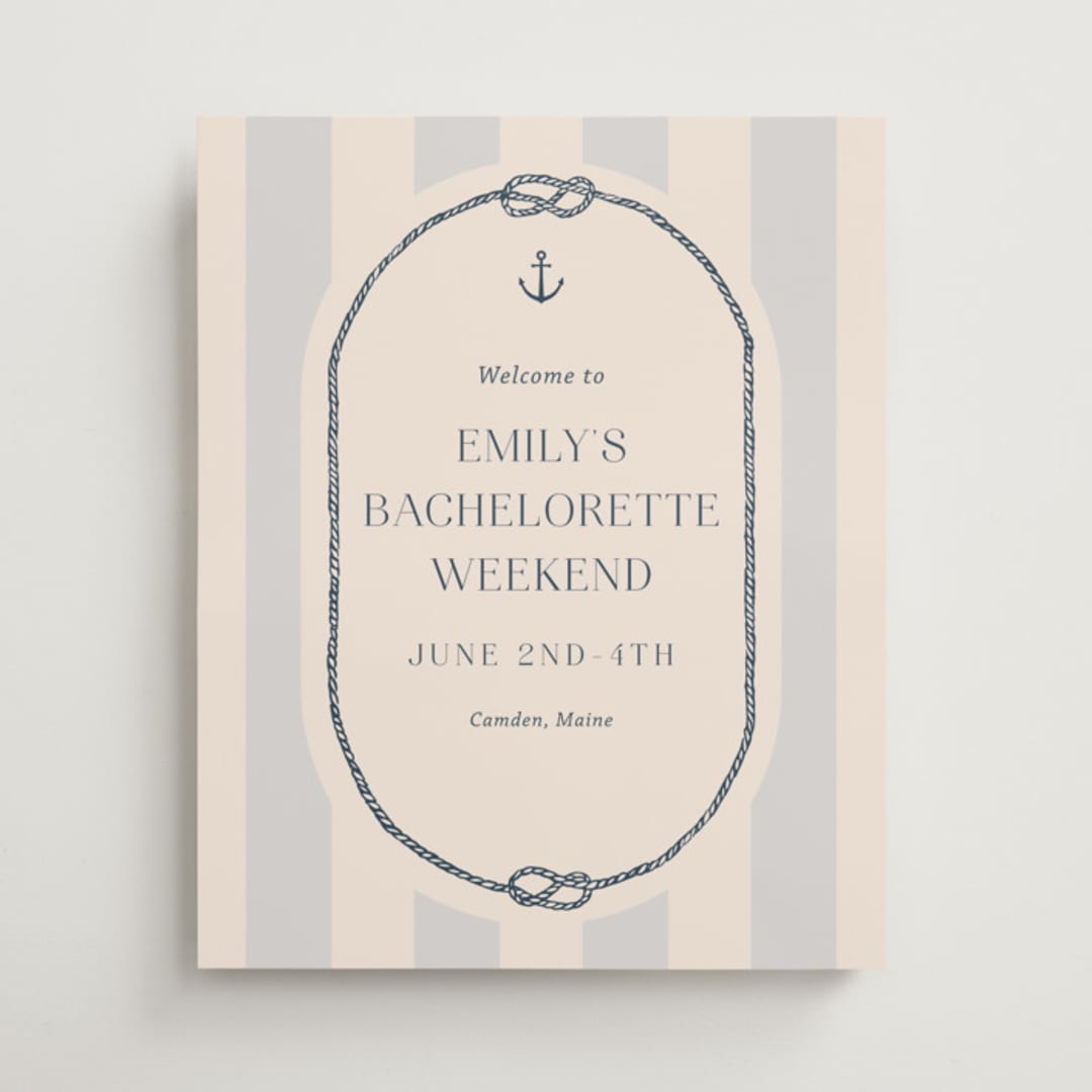"nautical nuptials" - Wedding Party Signs in Sea Breeze by Rebecca Durflinger - Front