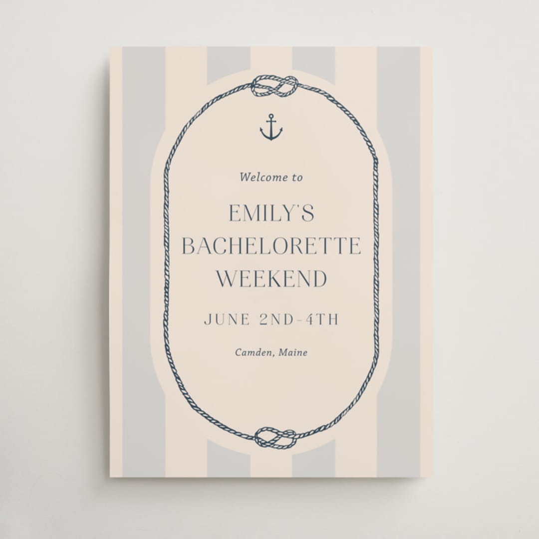 "nautical nuptials" - Wedding Party Signs in Sea Breeze by Rebecca Durflinger - Front