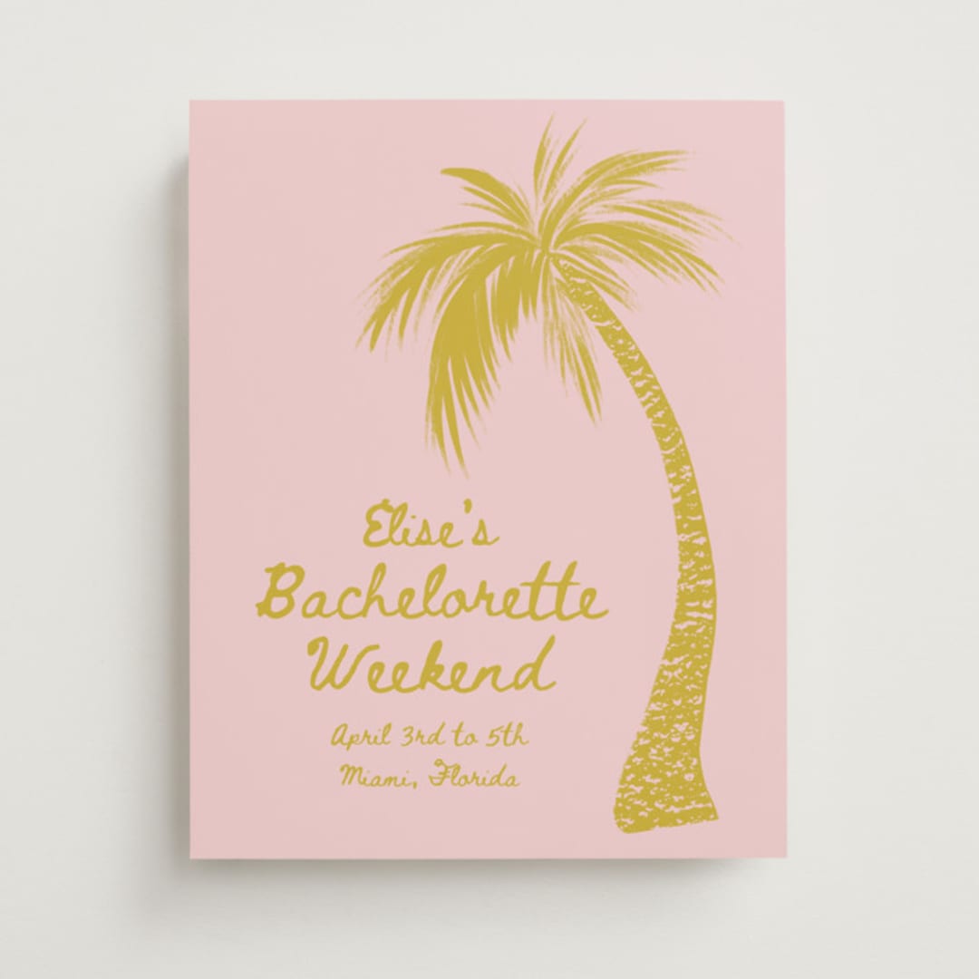 "Palm" - Bridal Shower Signs in Sunshine by Gwen Bedat - Front