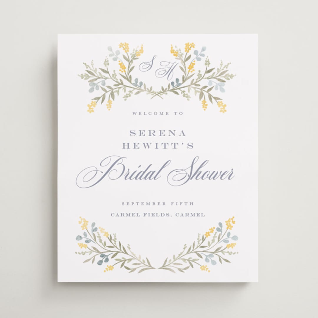 "Monogrammed" - Wedding Party Signs in Spring by Petra Kern - Front