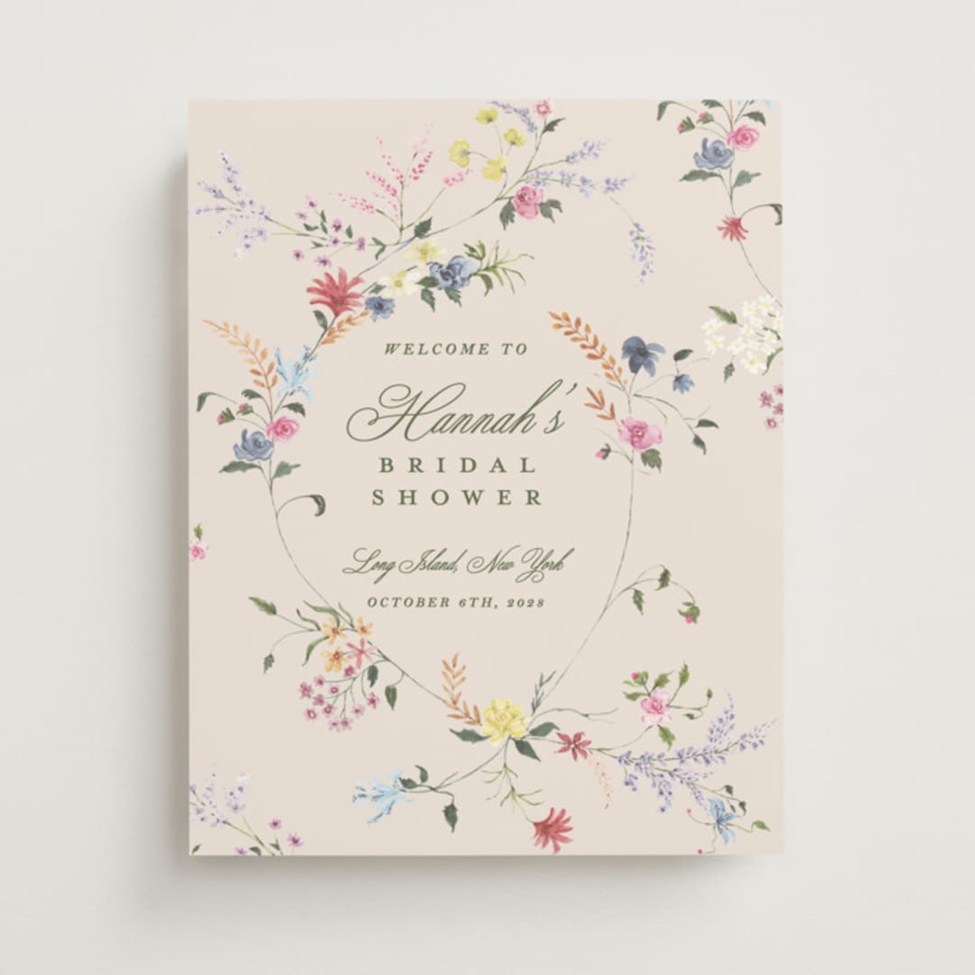 "whimsey floral" - Wedding Party Signs in English Garden by Phrosné Barwood - Front