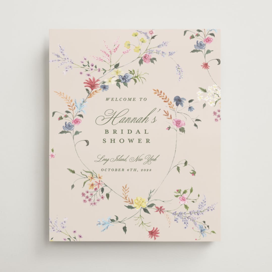 "whimsey floral" - Wedding Party Signs in English Garden by Phrosné Barwood - Front