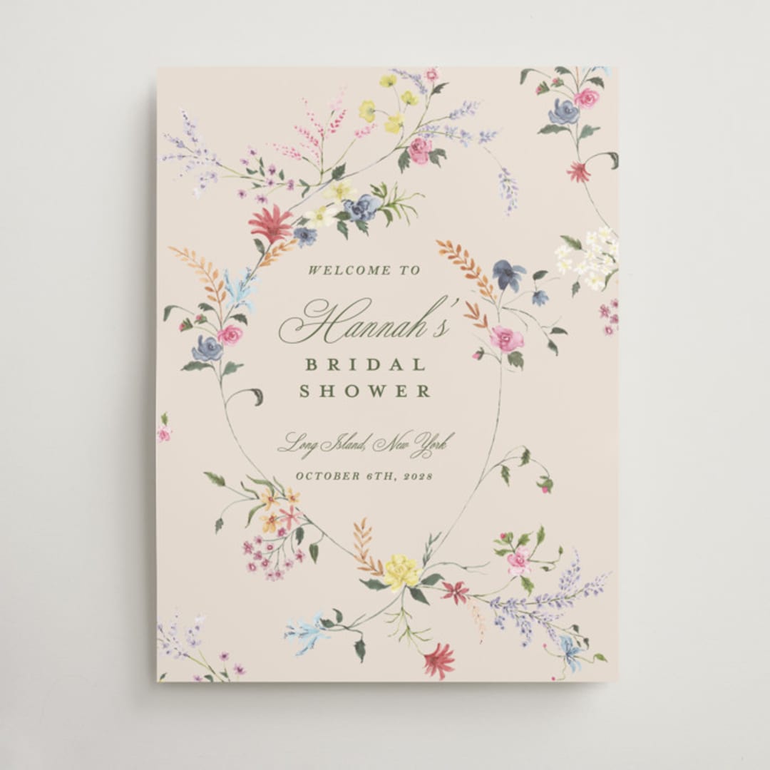 "whimsey floral" - Wedding Party Signs in English Garden by Phrosné Barwood - Front