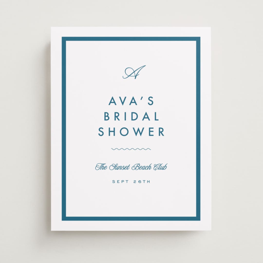 "Coast" - Wedding Party Signs in Ocean by Kelly Schmidt - Front