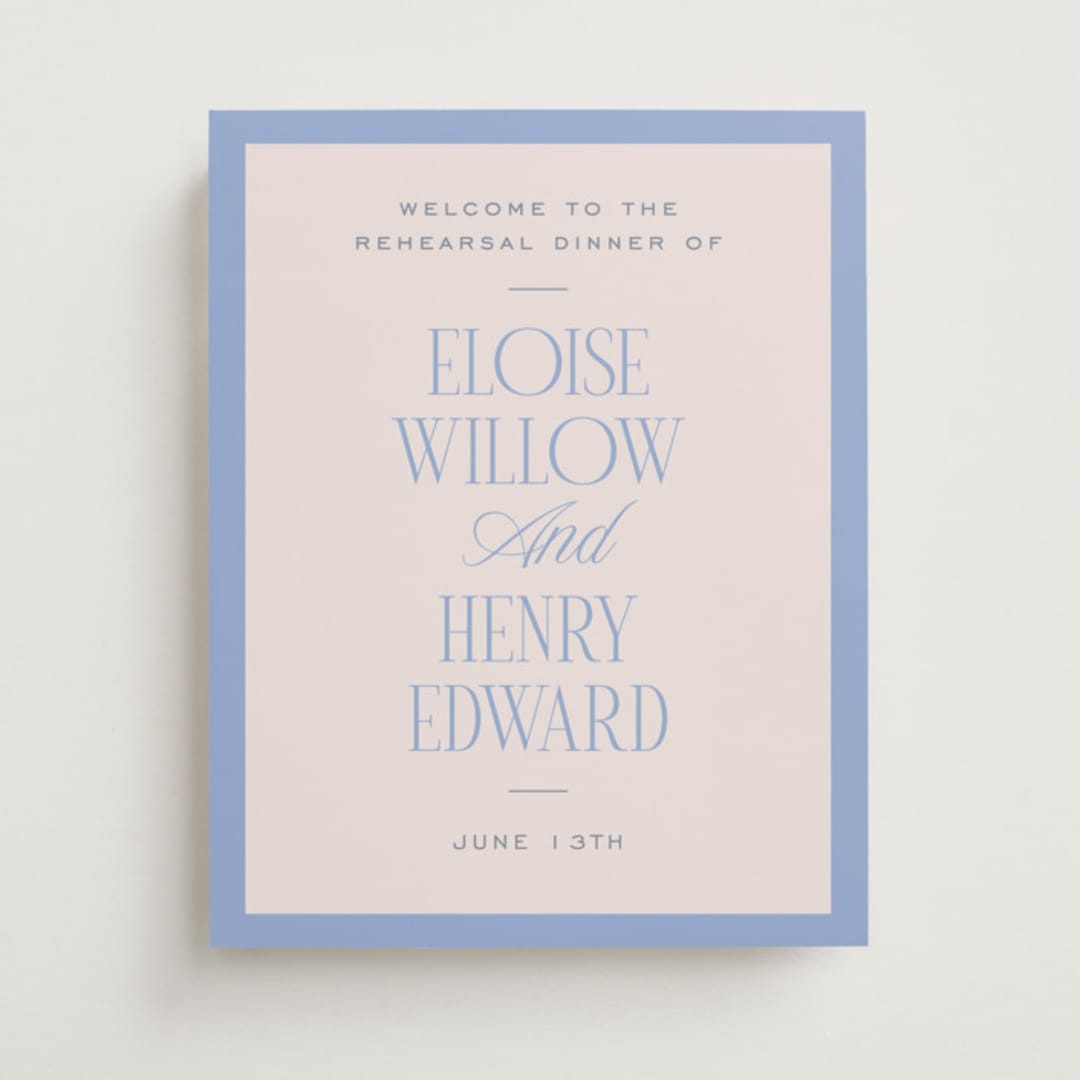 "Threaded" - Wedding Party Signs in Canopy by Pixel and Hank - Front