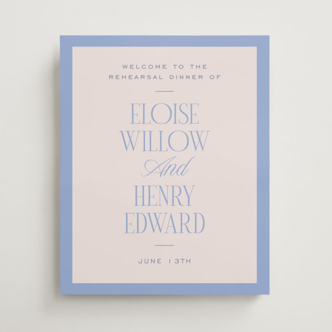 "Threaded" - Wedding Party Signs in Canopy by Pixel and Hank - Front