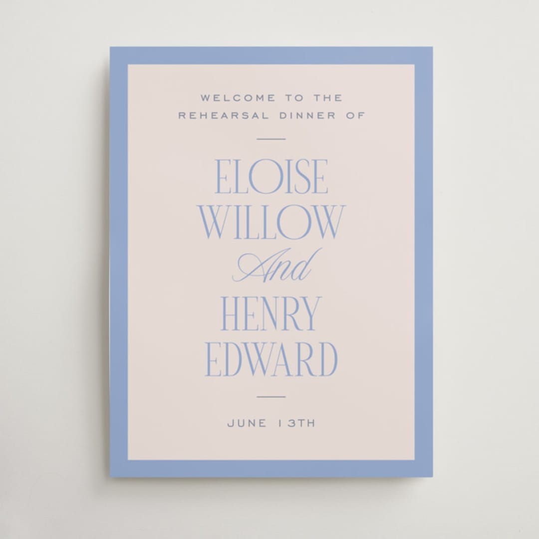 "Threaded" - Wedding Party Signs in Canopy by Pixel and Hank - Front