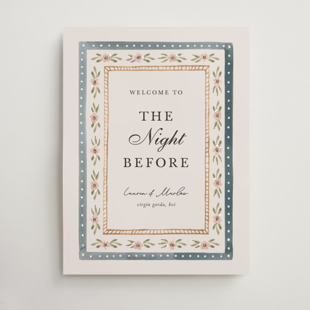 "Americana " - Wedding Party Signs in Sea by leslie hamer - Front