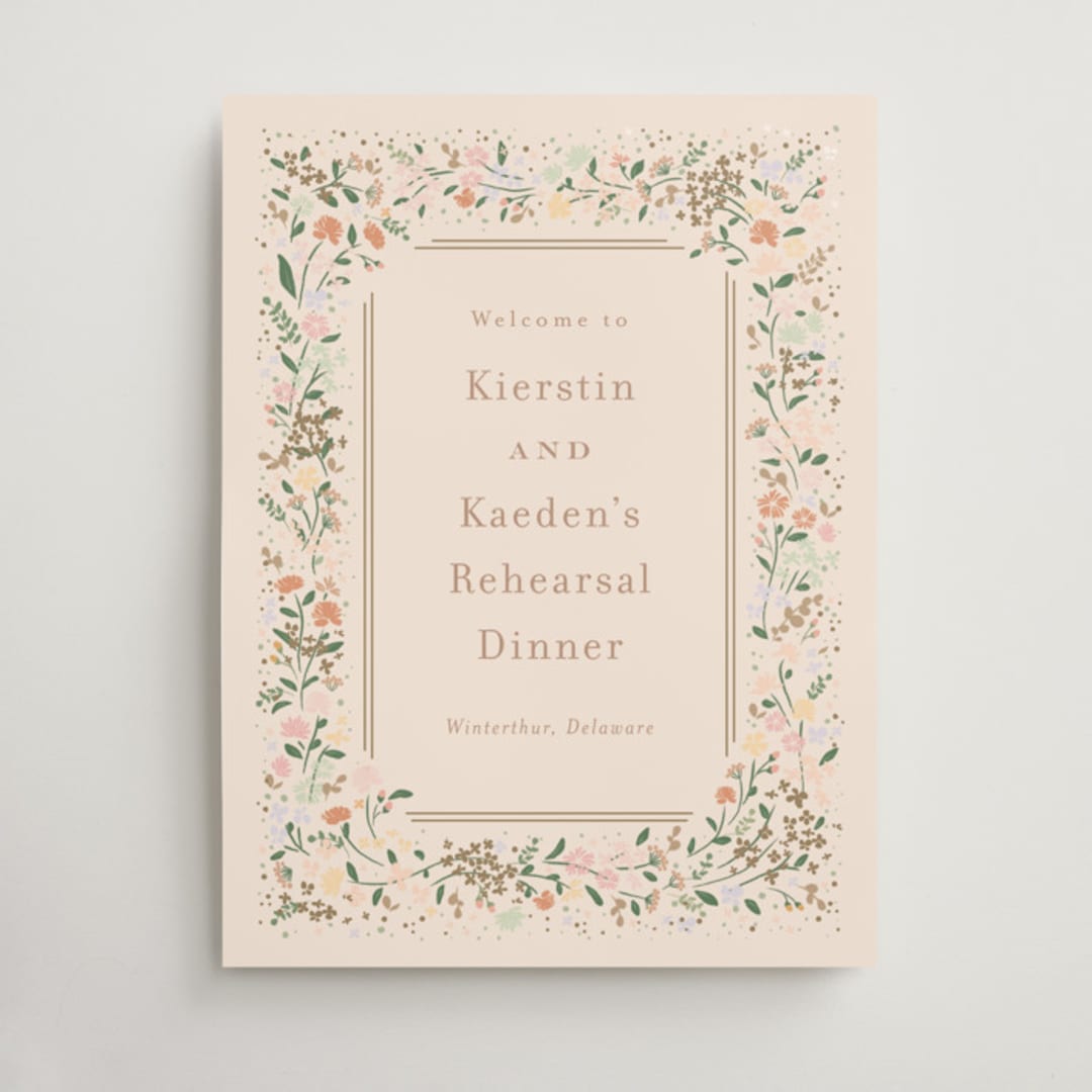 "Esther's garden" - Wedding Party Signs in Ivory by Jennifer Wick - Front