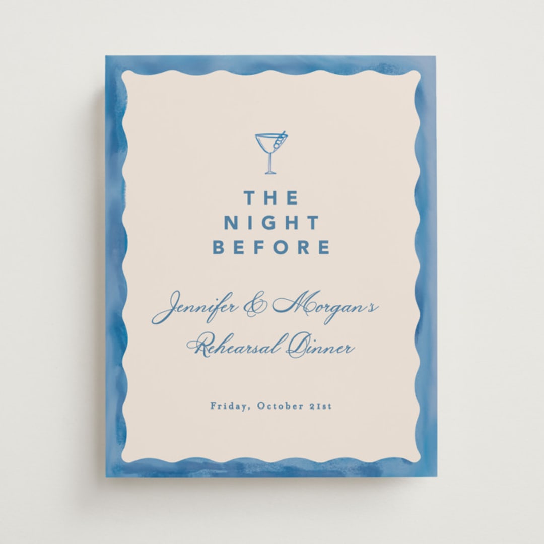"Formal scallop" - Wedding Party Signs in Almalfi by Creo Study - Front