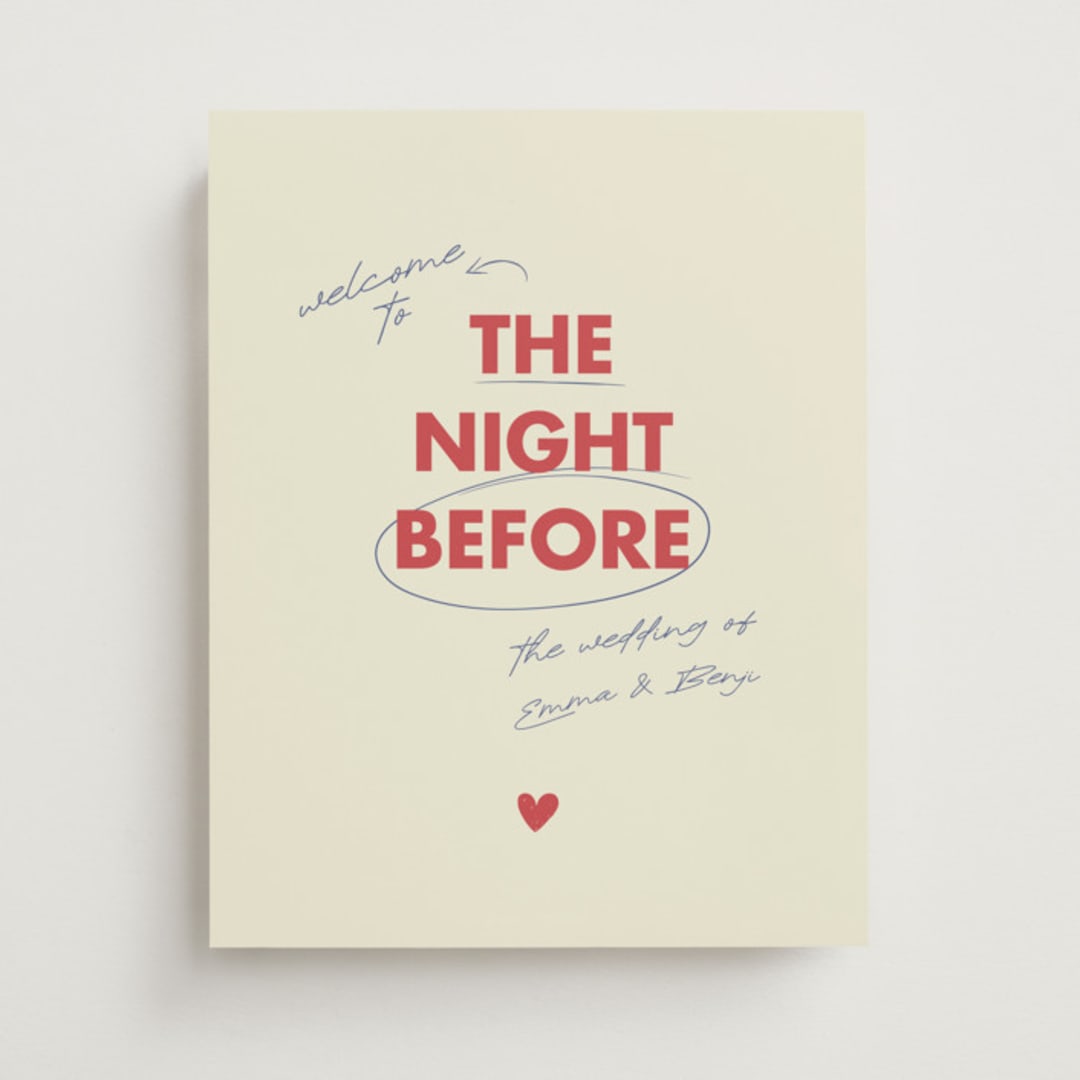 "Love Note" - Wedding Party Signs in Latte by Helena Vitto - Front