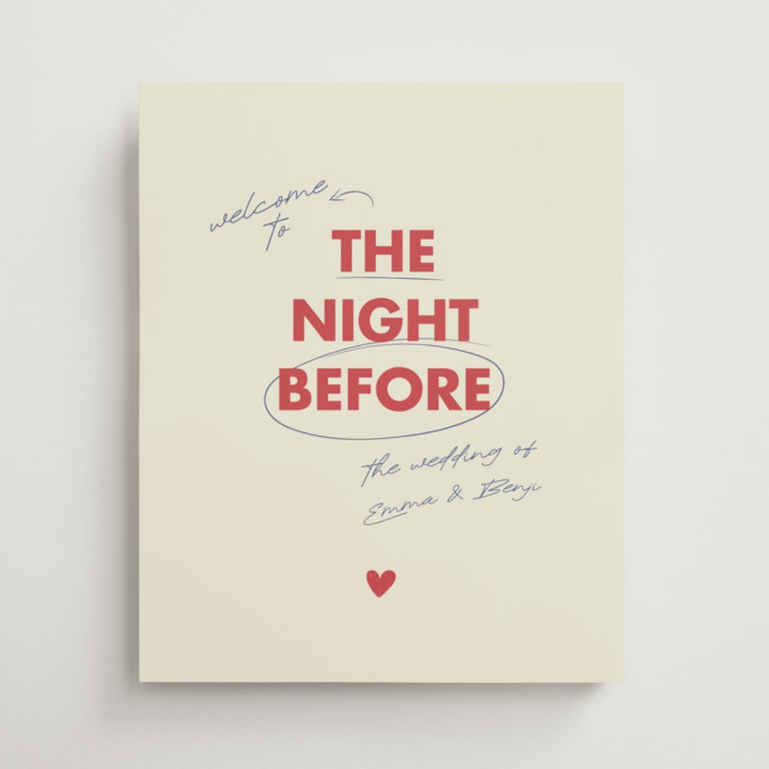 "Love Note" - Wedding Party Signs in Latte by Helena Vitto - Front