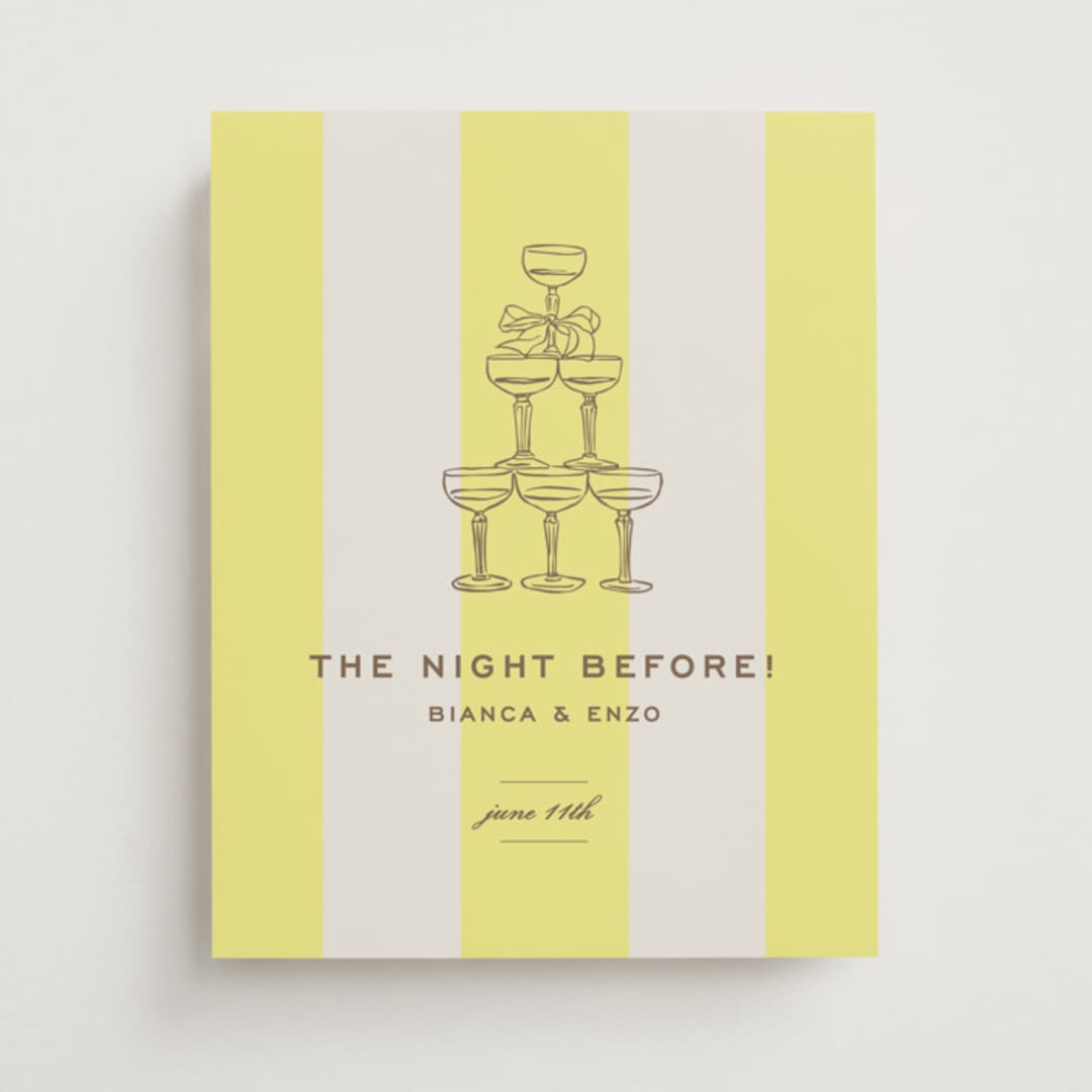 "Campania" - Wedding Party Signs in Limone by Megan Davis - Front