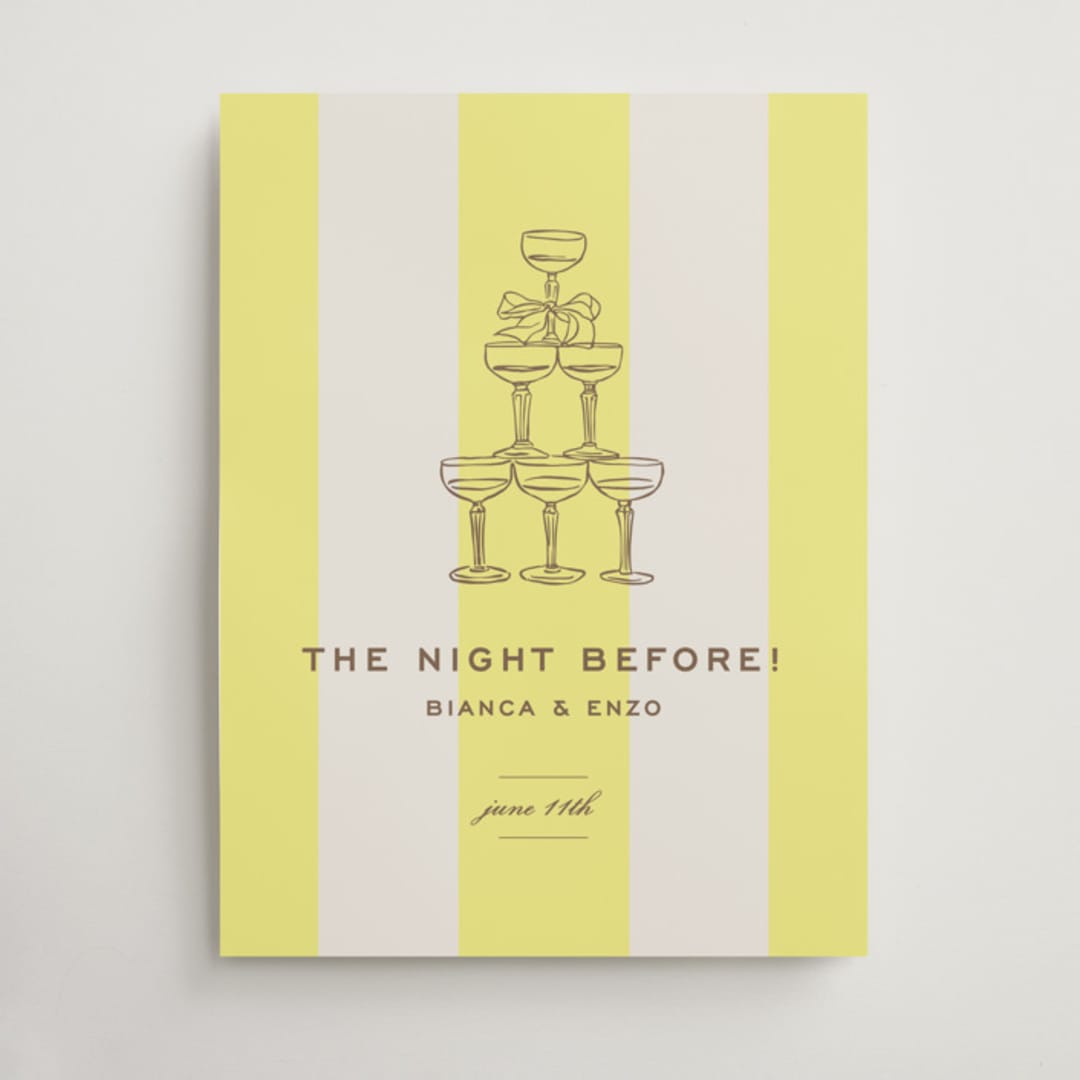 "Campania" - Wedding Party Signs in Limone by Megan Davis - Front