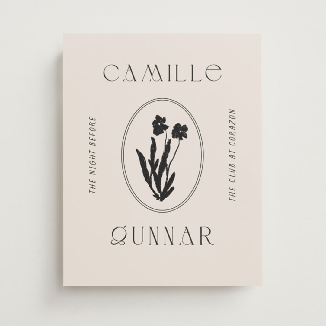 "la graine" - Wedding Party Signs in Onyx by Alaina Cherup - Front