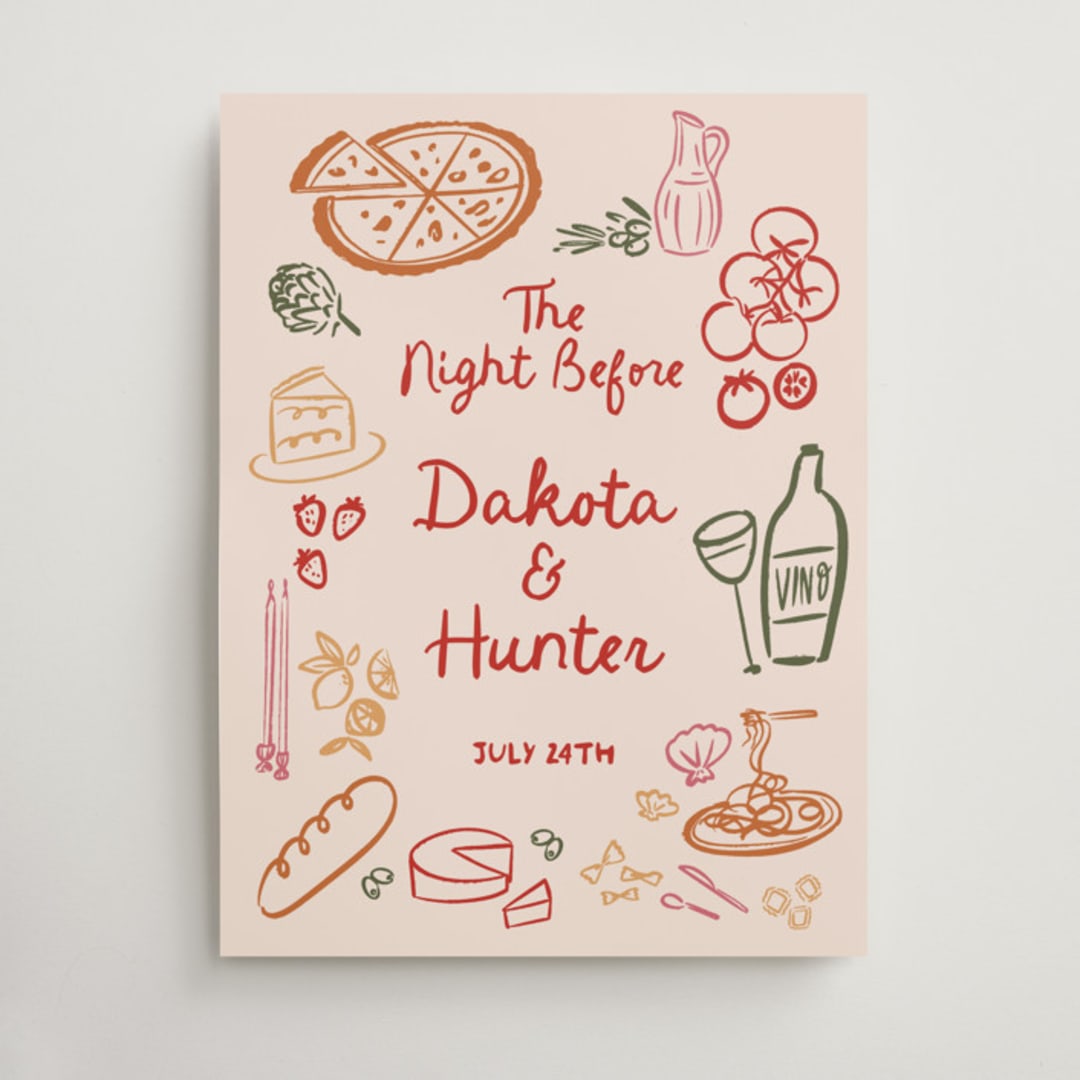 "That's Amore." - Wedding Party Signs in Cabernet by Jenna Holcomb - Front