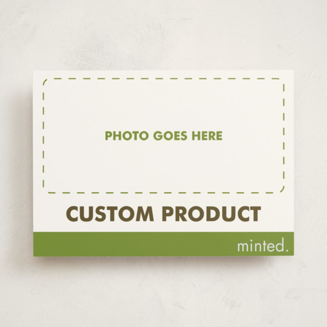 "Landscape Custom" - Holiday Birth Announcement Cards in Charcoal by Minted - Front