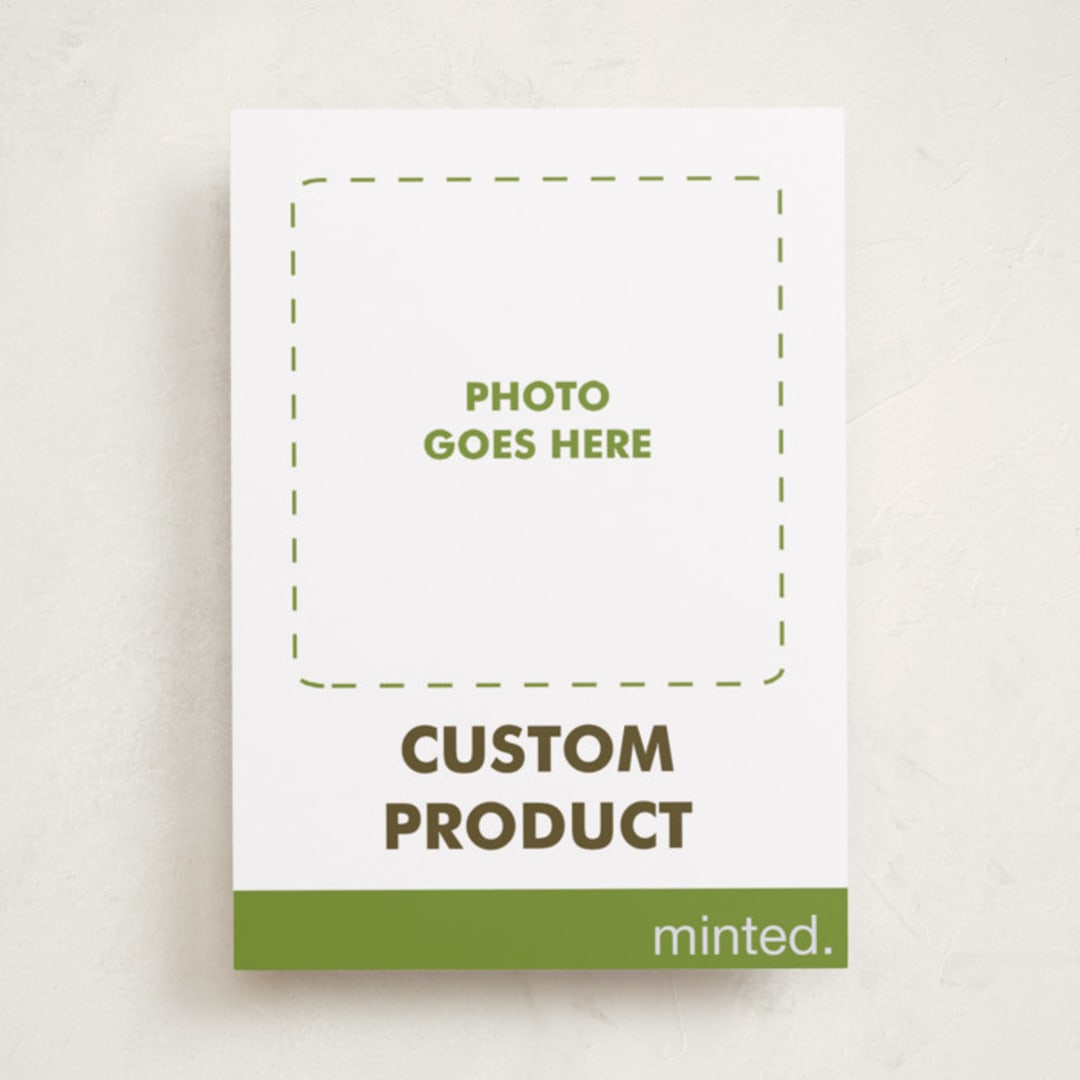 "Portrait Custom" - Holiday Birth Announcement Cards in Charcoal by Minted - Front