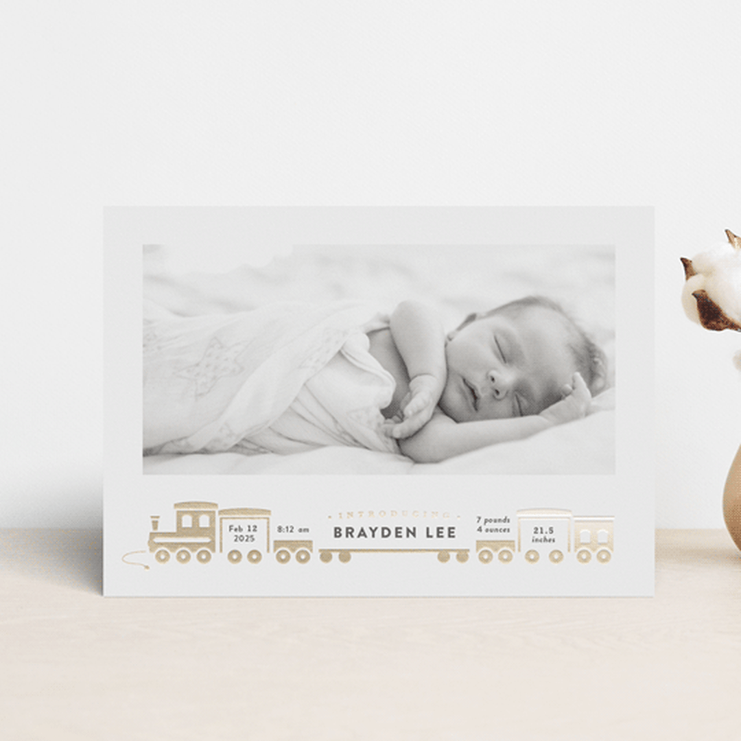 "welcome aboard!" - Birth Announcements in Chalk by Rebecca Durflinger - Front