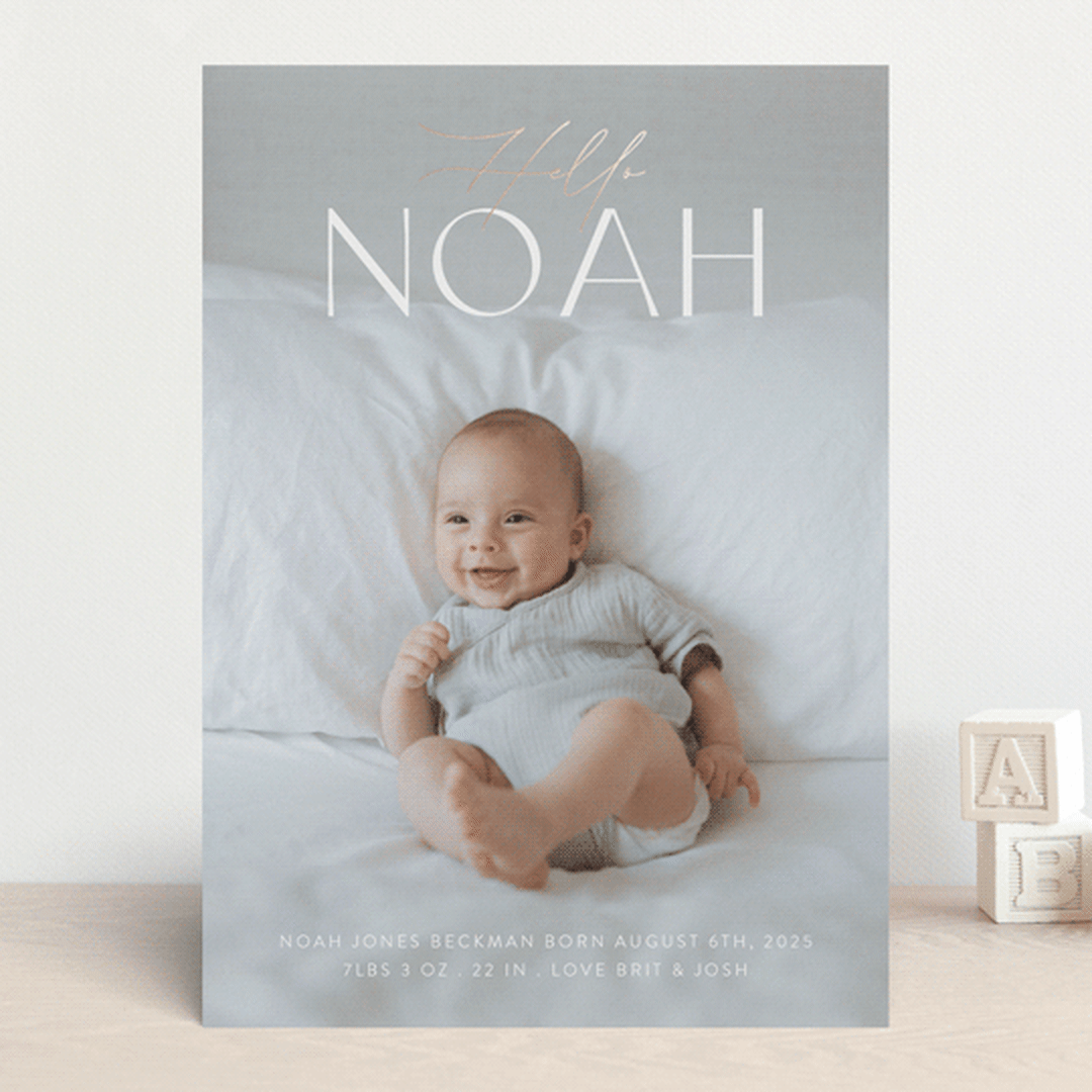 "Arlo" - Birth Announcements in Winter by Itsy Belle Studio - Front