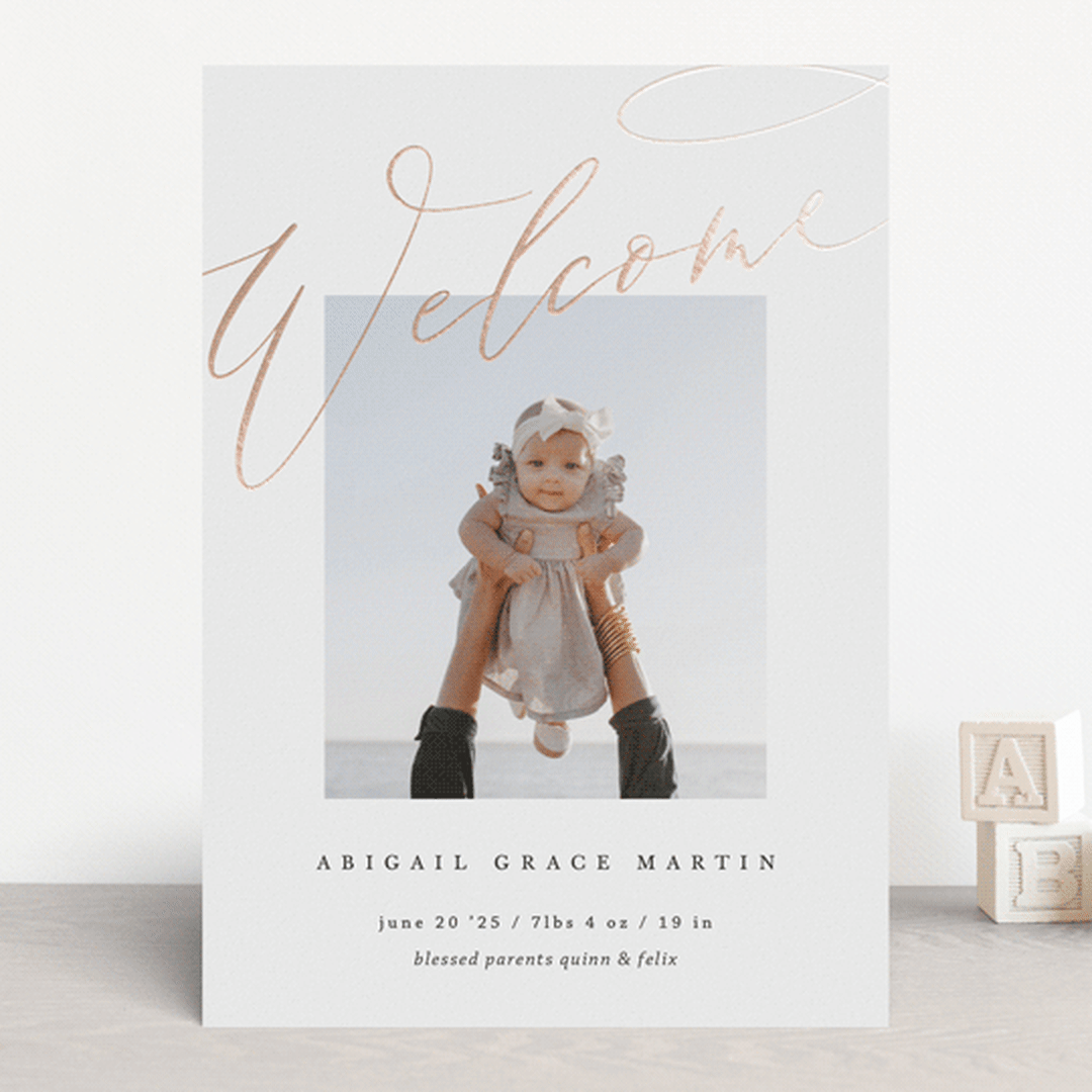 "Afloat" - Birth Announcements in Latte by Nicole Whiddon - Front