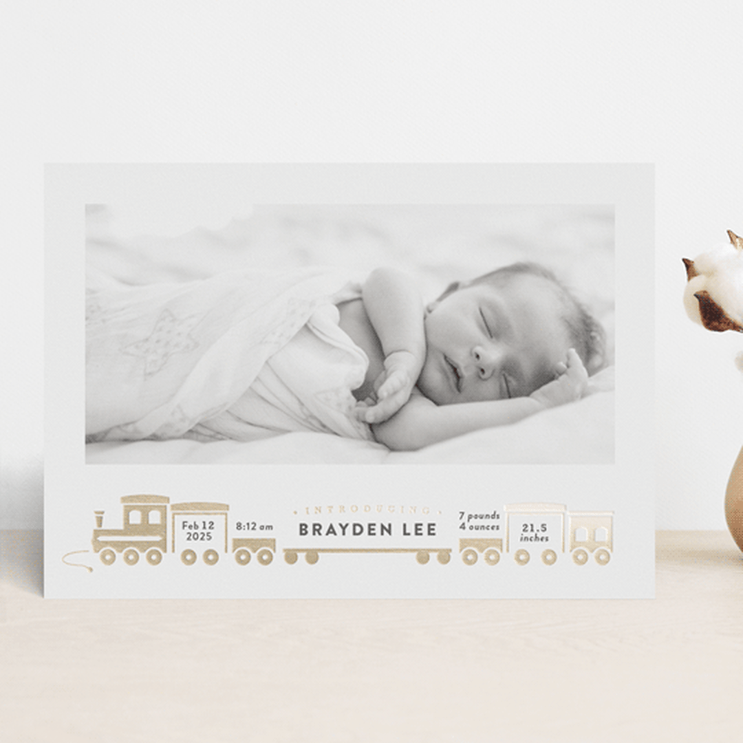 "welcome aboard!" - Birth Announcements in Chalk by Rebecca Durflinger - Front
