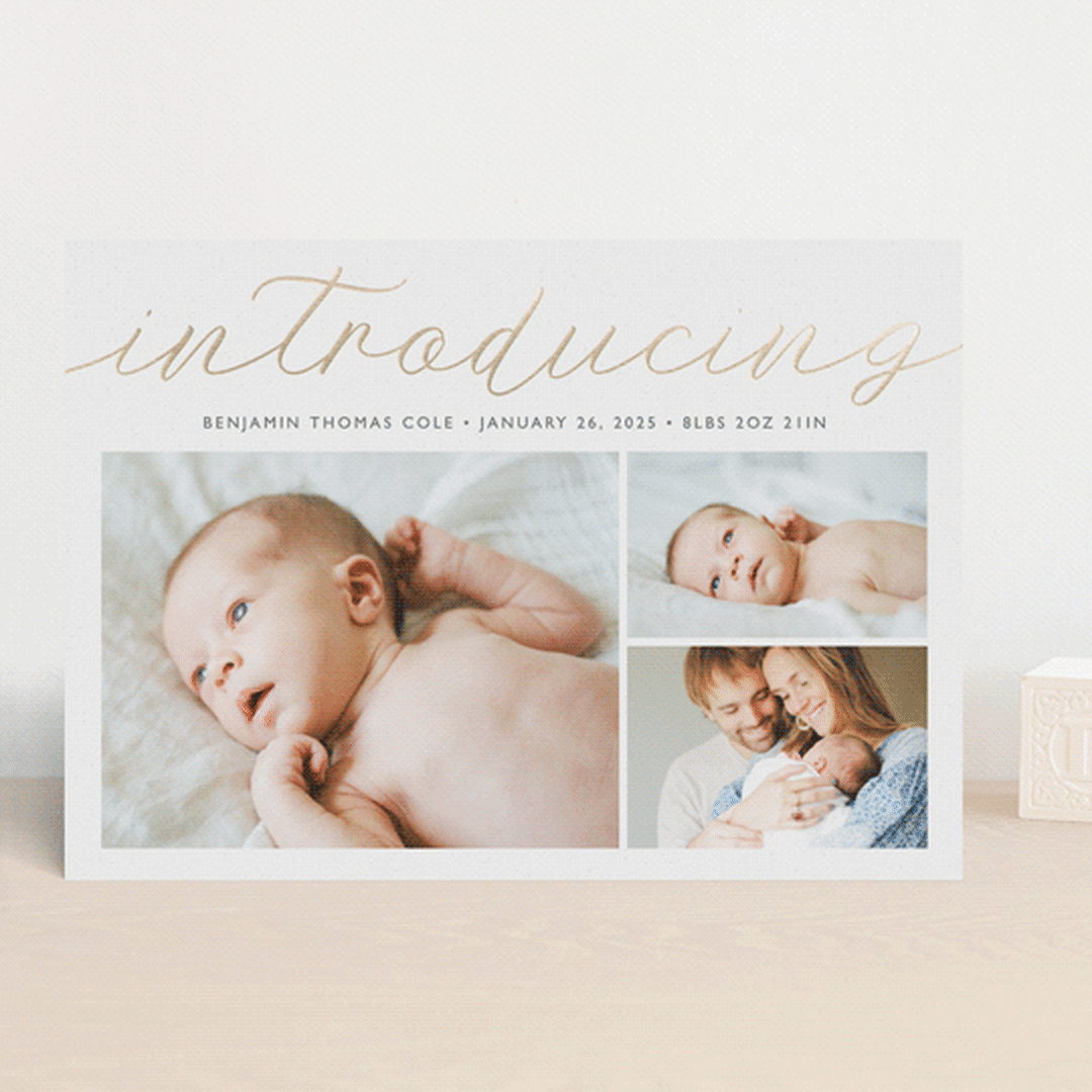 "Big Introductions" - Birth Announcements in Cotton by Carolyn MacLaren - Front