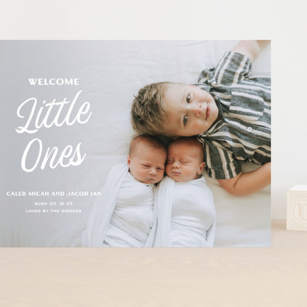 "Vintage" - Birth Announcements in Bunny by Sarah Cohn - Front