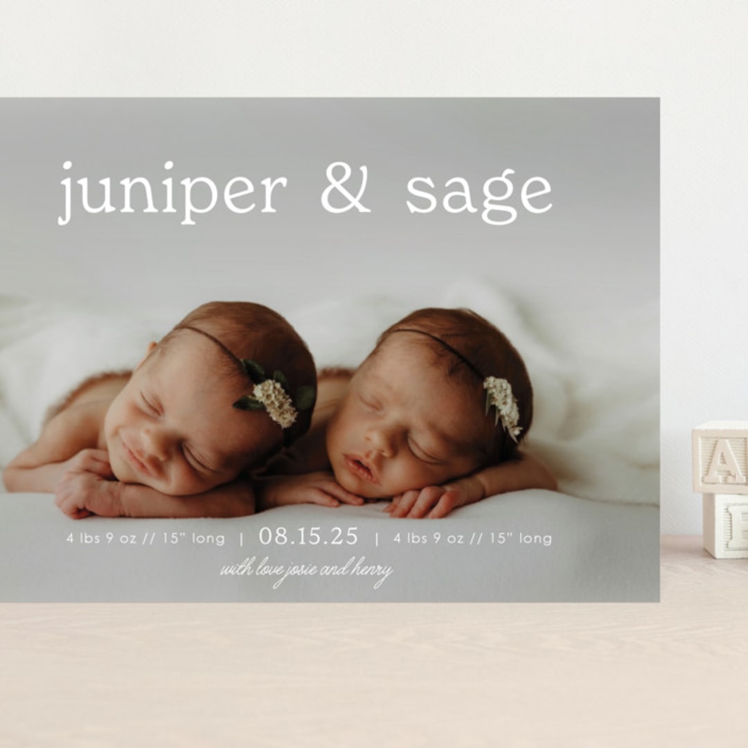 "sweet nostalgia" - Birth Announcements in Cloud by Brittany Braithwaite - Front