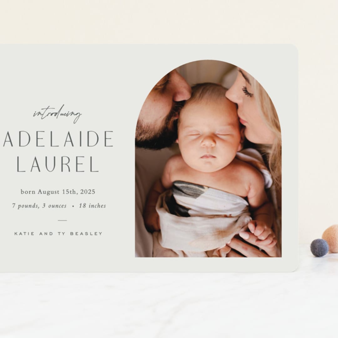 "sweetie" - Birth Announcements in Fog by Sara Hicks Malone - Front