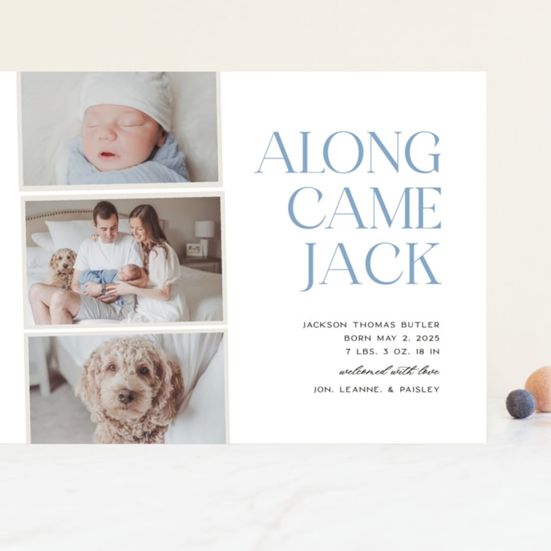 "Pictured Here" - Birth Announcements in Skyfall by Christie Garcia - Front