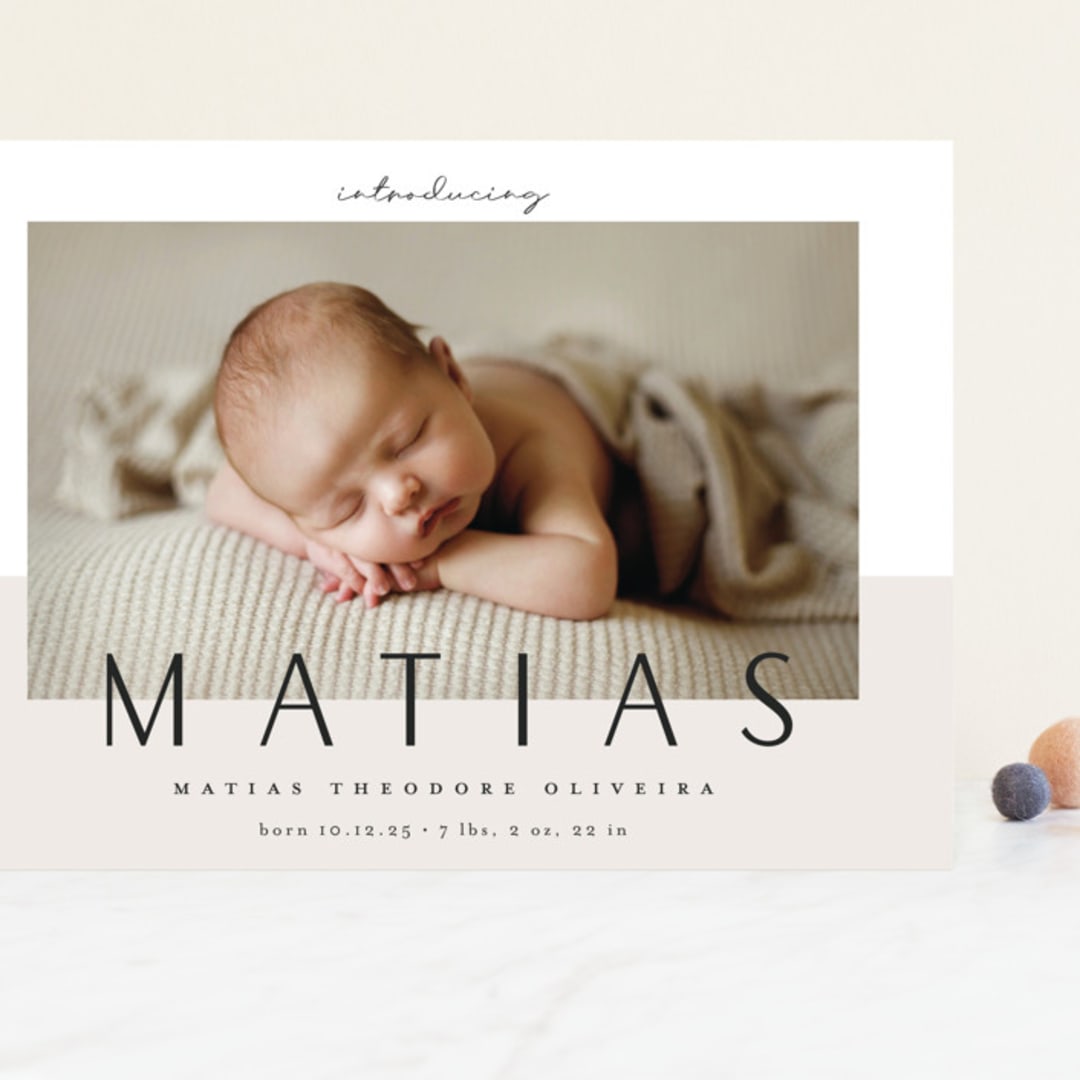 "Big News" - Birth Announcements in Ivory by Maria Hilas-Louie - Front
