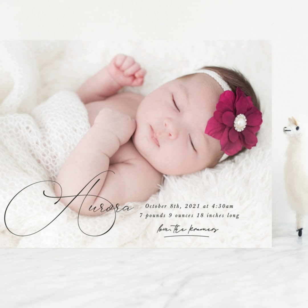 "Special love" - Birth Announcements in Onyx by Kristel - Front