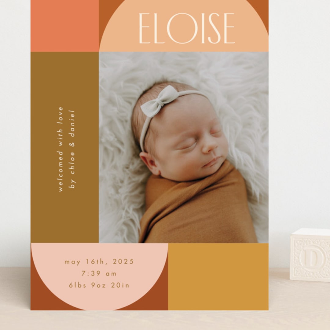 "shapes" - Birth Announcements in Desert by Morgan Kendall - Front