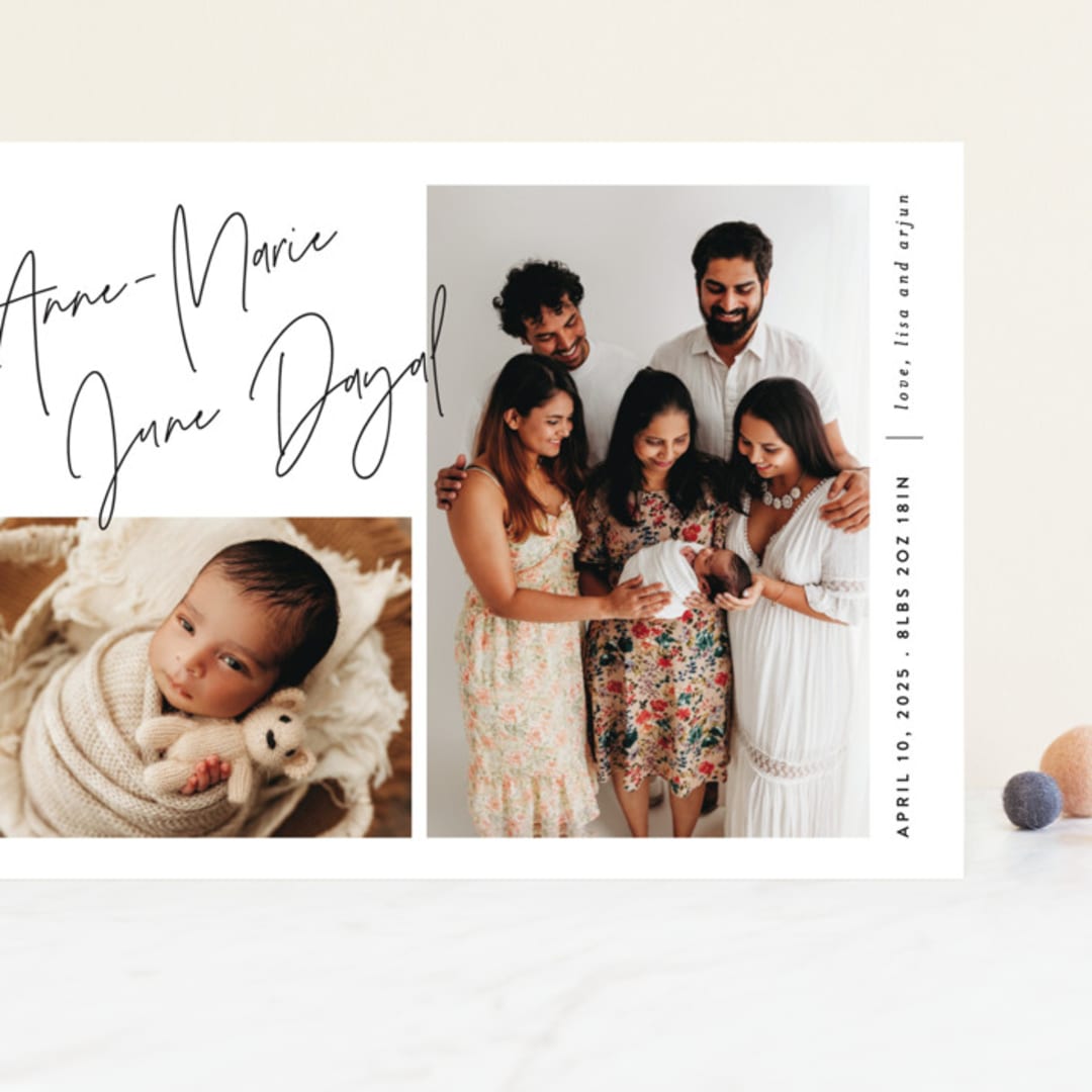 "signature frames" - Birth Announcements in Cloud by JoAnn Jinks - Front