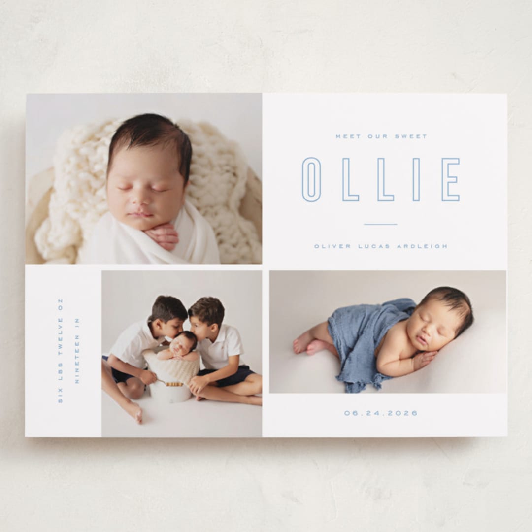 "sweet gallery" - Birth Announcements in Sky by Kristie Kern - Front